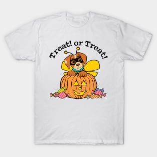 Halloween Dog Honey Bee Pumpkin T-Shirt